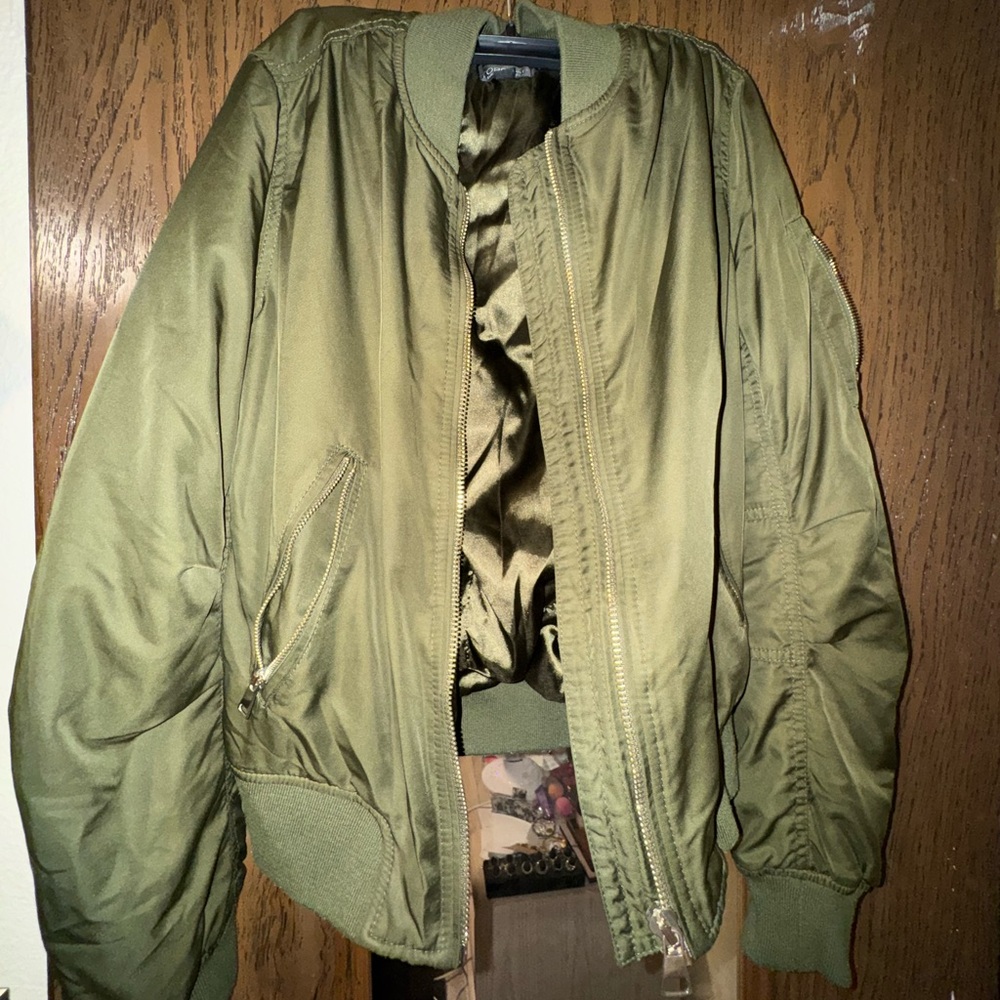 Topshop Khaki Bomber Jacket